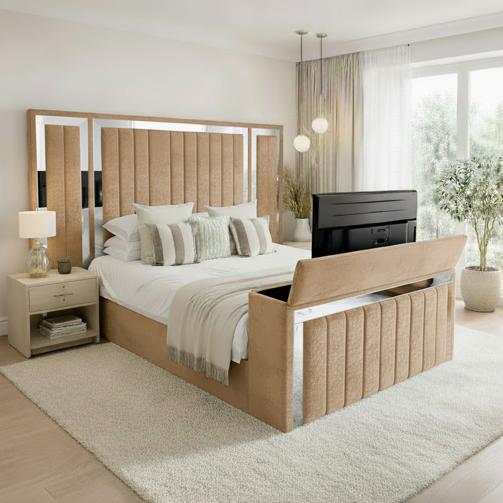 Panel Mirror Tv Bed