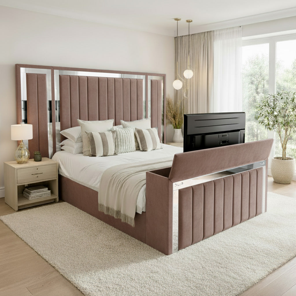 Panel Mirror Tv Bed