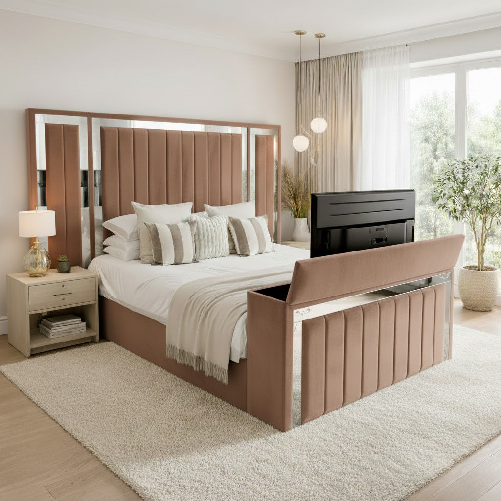 Panel Mirror Tv Bed