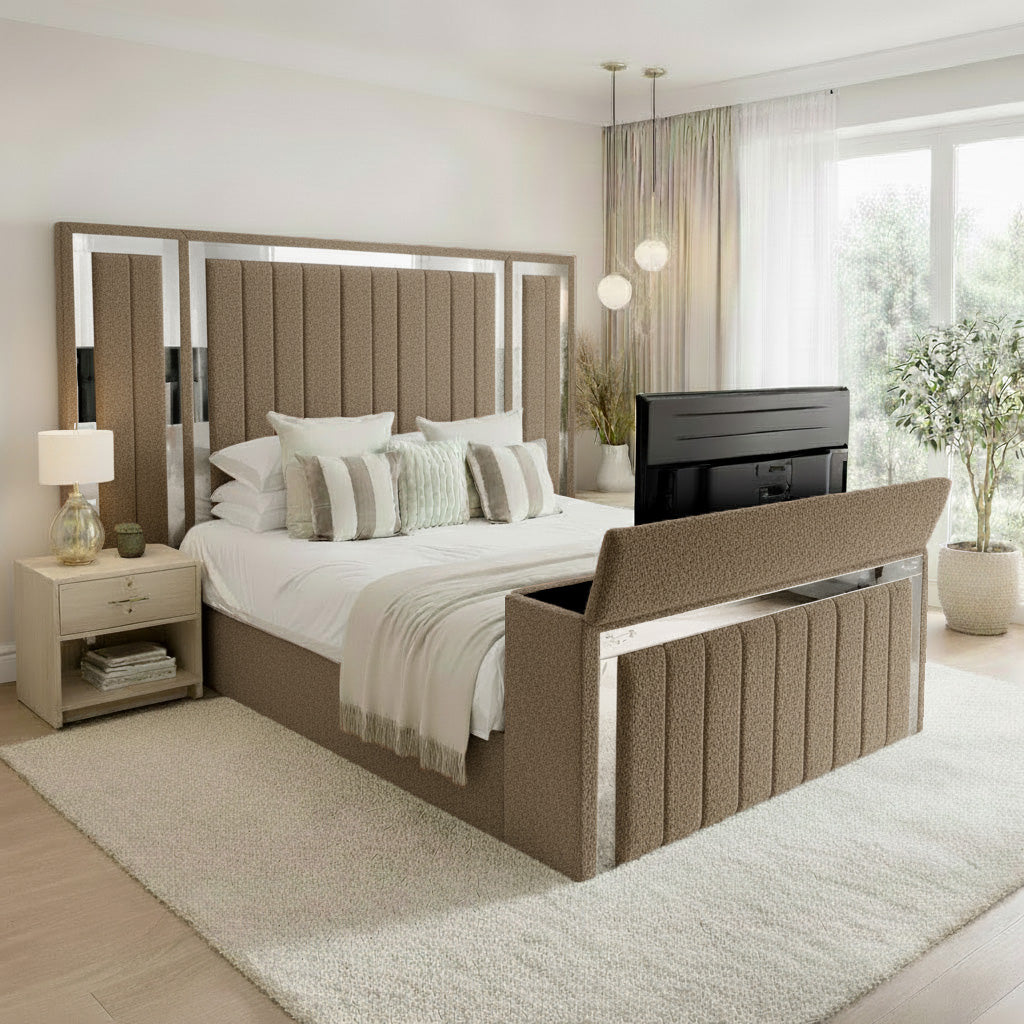 Panel Mirror Tv Bed