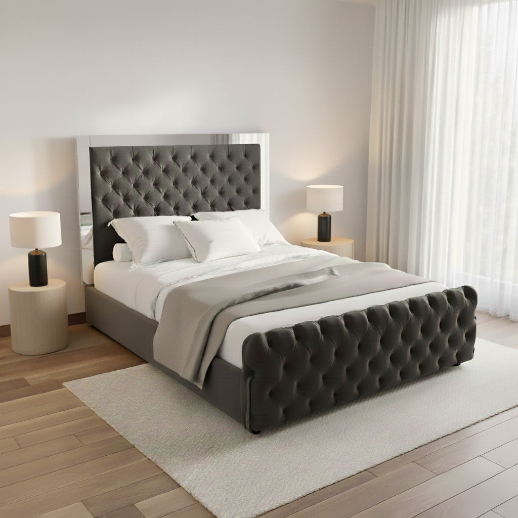 Mirror Chesterfield Bed