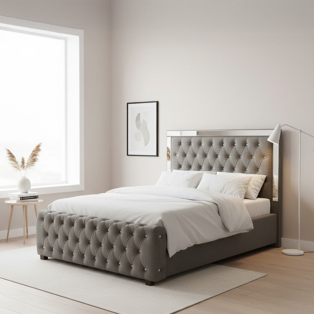 Mirror Luxury Chesterfield Bed