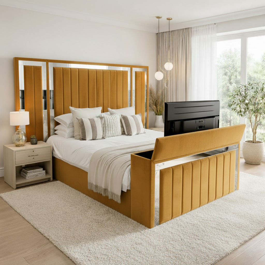 Panel Mirror Tv Bed