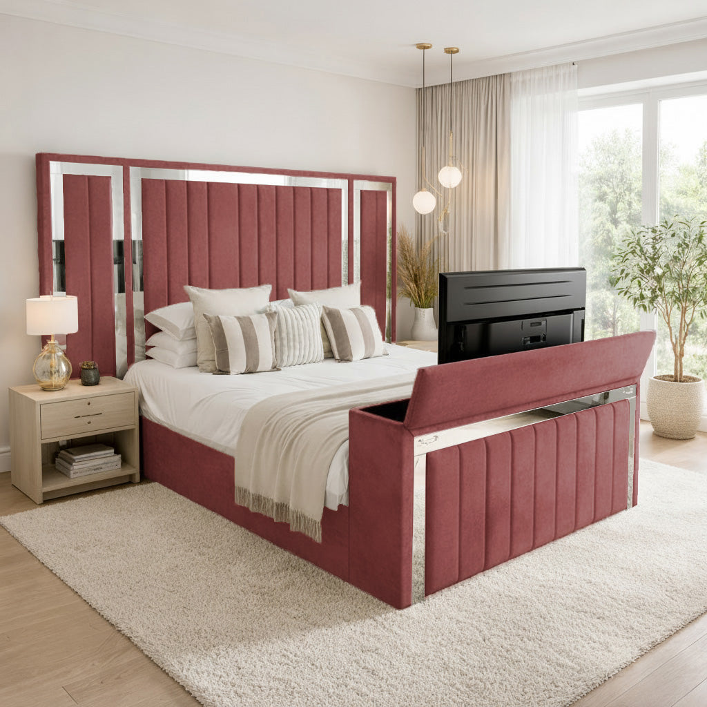 Panel Mirror Tv Bed