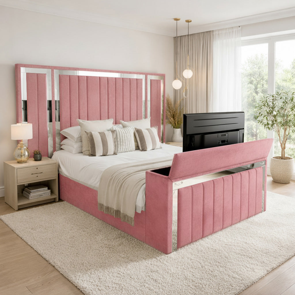 Panel Mirror Tv Bed