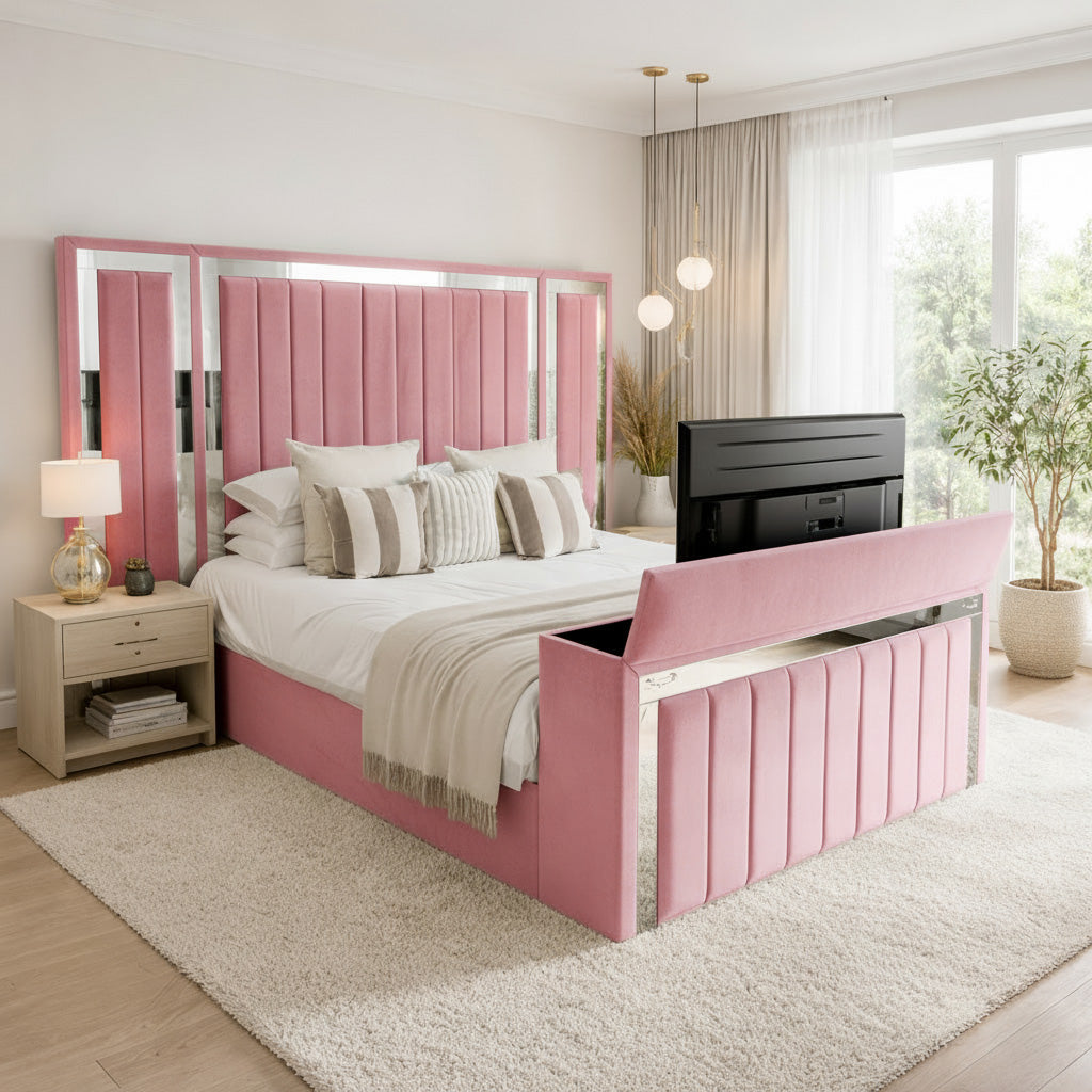 Panel Mirror Tv Bed
