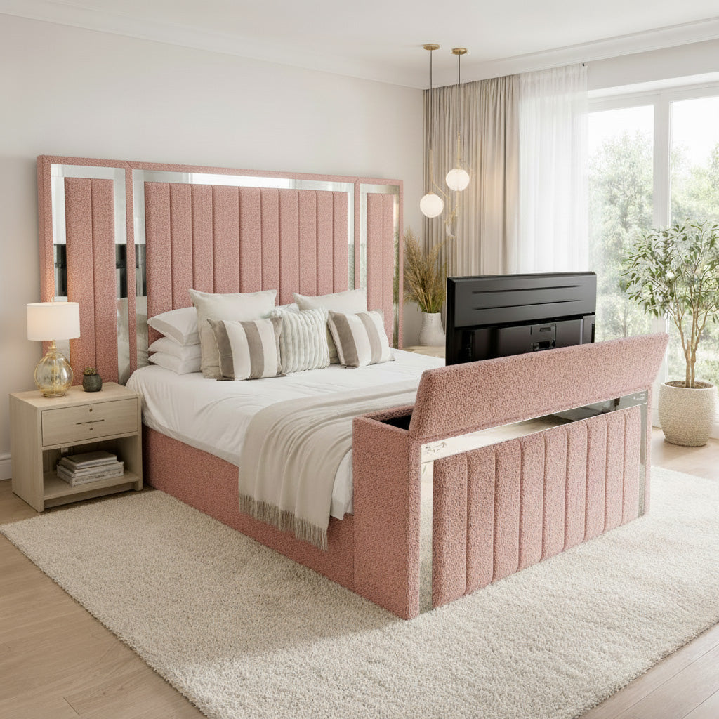 Panel Mirror Tv Bed