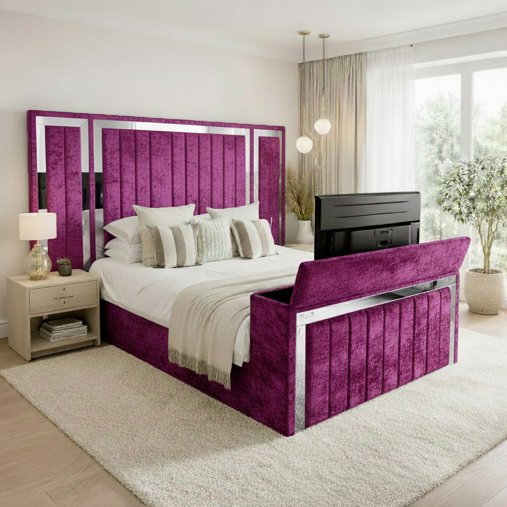 Panel Mirror Tv Bed
