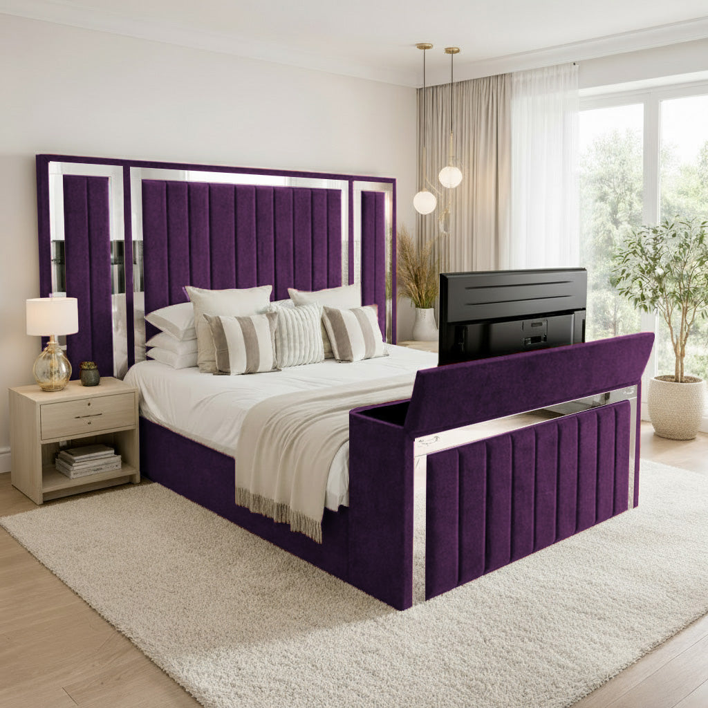 Panel Mirror Tv Bed