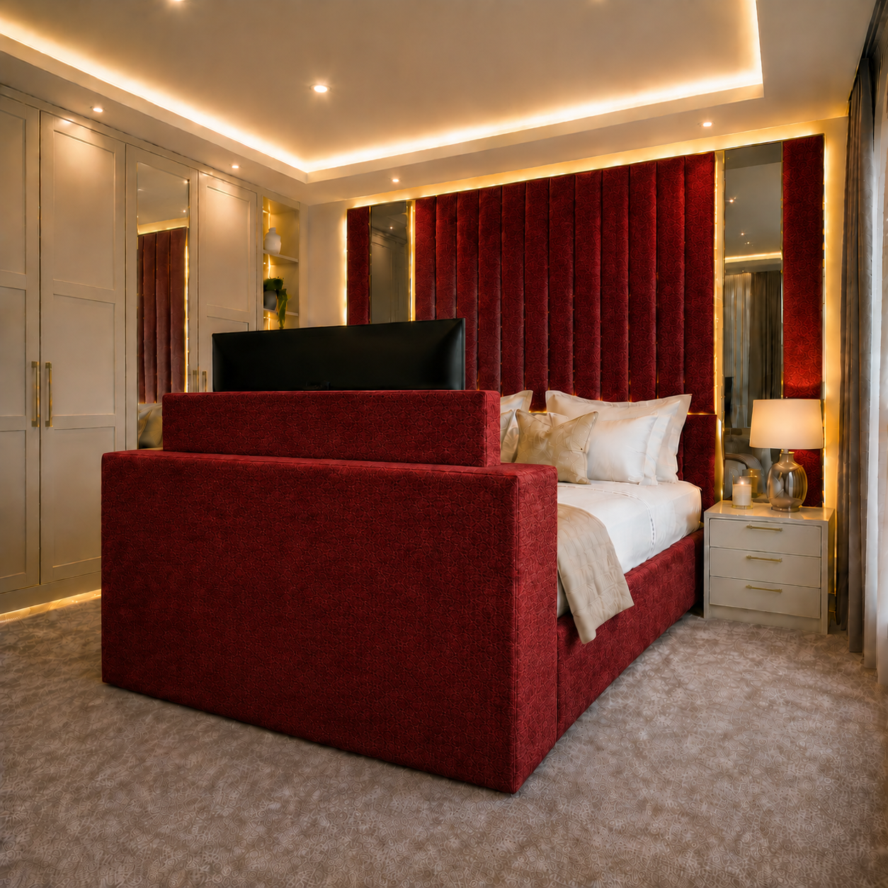 The Alabaster TV Bed