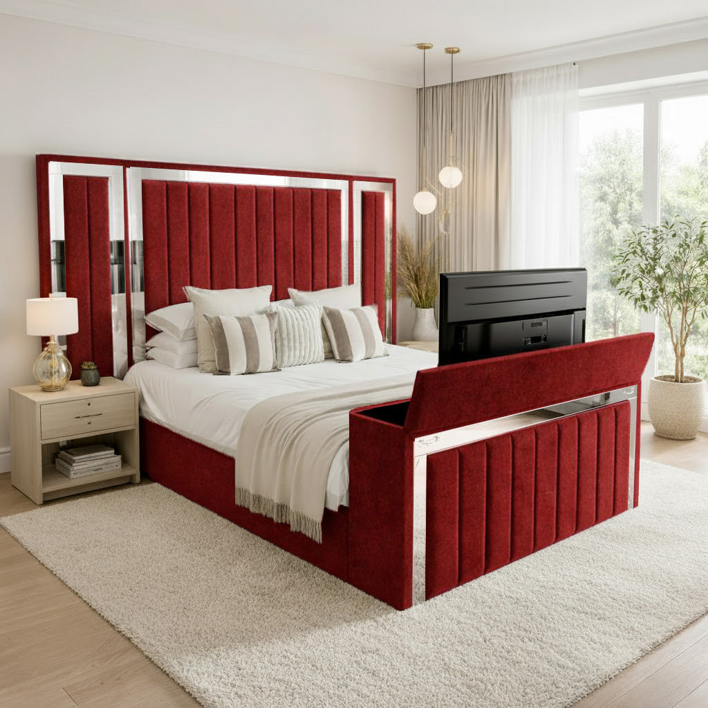 Panel Mirror Tv Bed