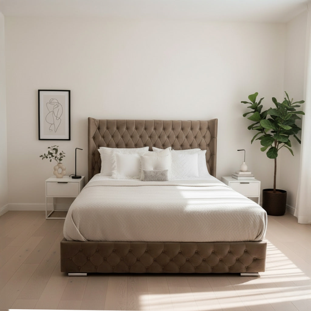 Rehan Chesterfield wingback bed