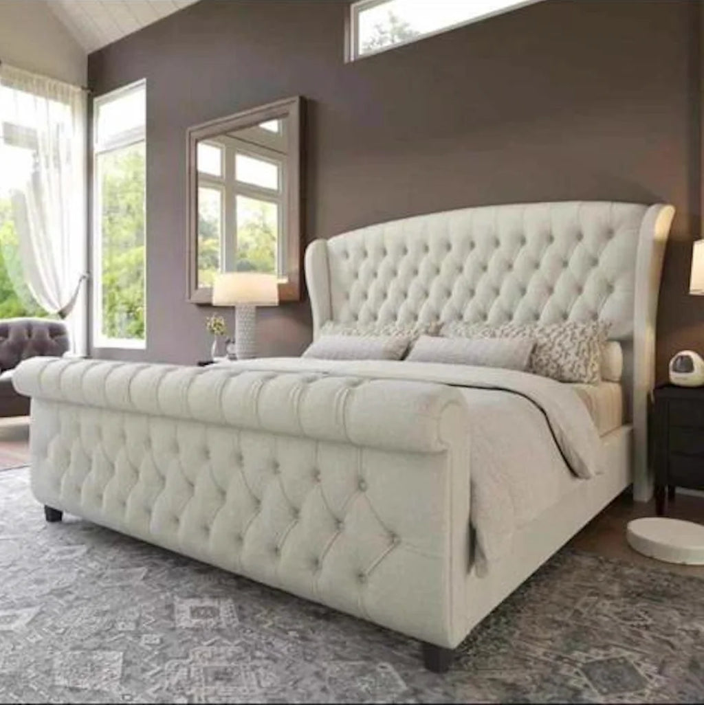 Sleigh Wing Chesterfield Bed
