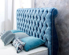 Swan Button Studded Chesterfield Bed