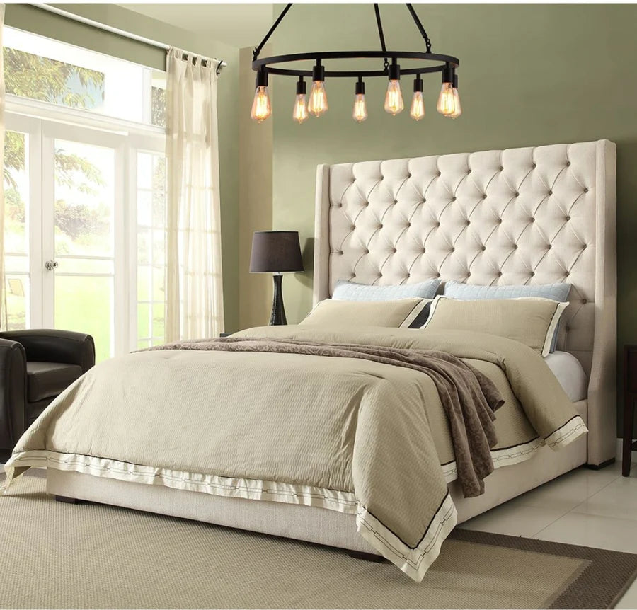 Wingback Button Bed Frame