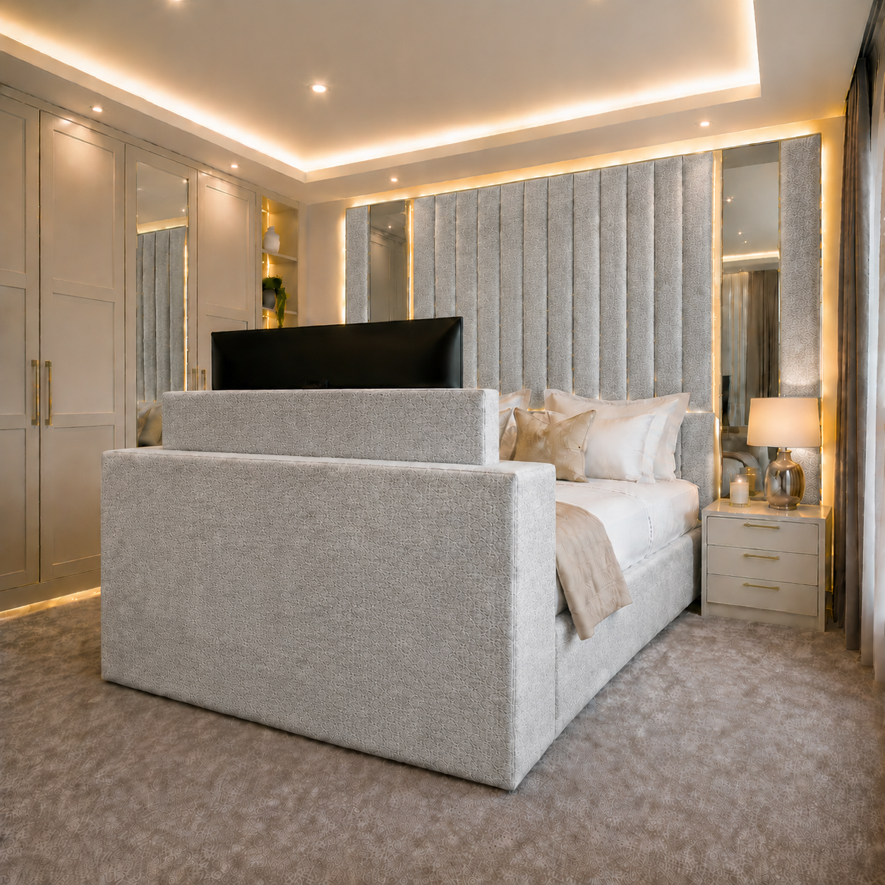 The Alabaster TV Bed
