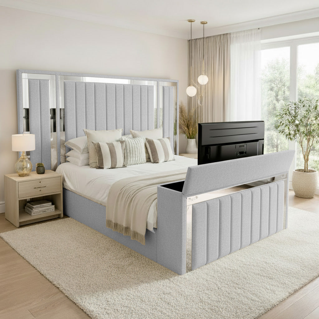 Panel Mirror Tv Bed