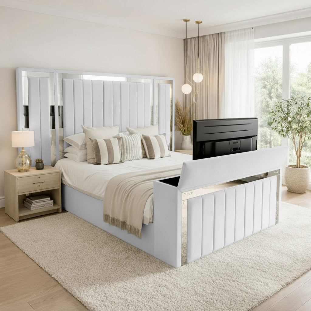 Panel Mirror Tv Bed