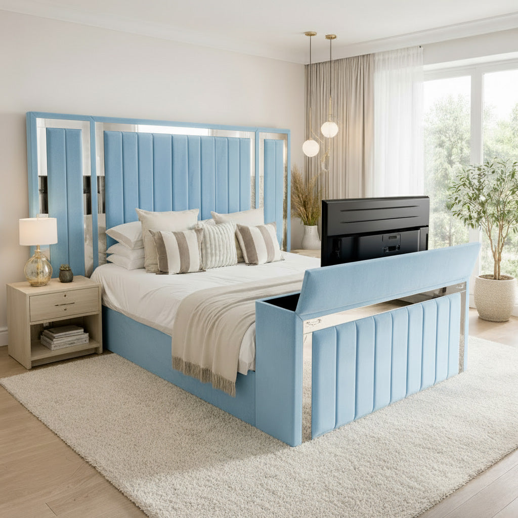 Panel Mirror Tv Bed