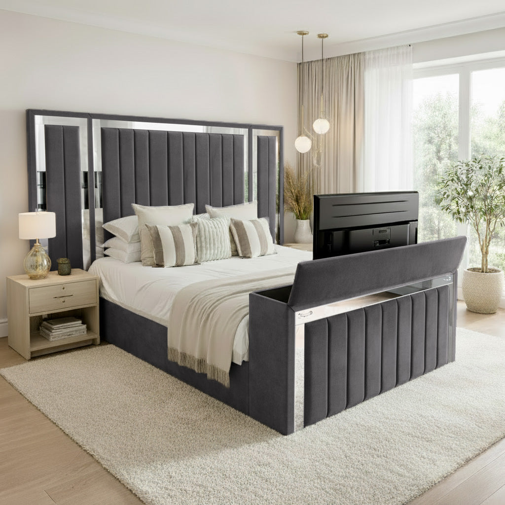 Panel Mirror Tv Bed