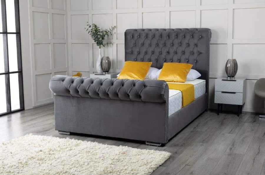 Sleigh Chesterfield Bed