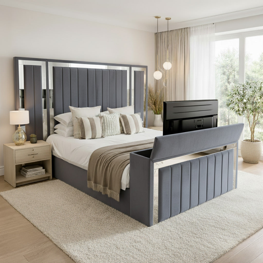 Panel Mirror Tv Bed