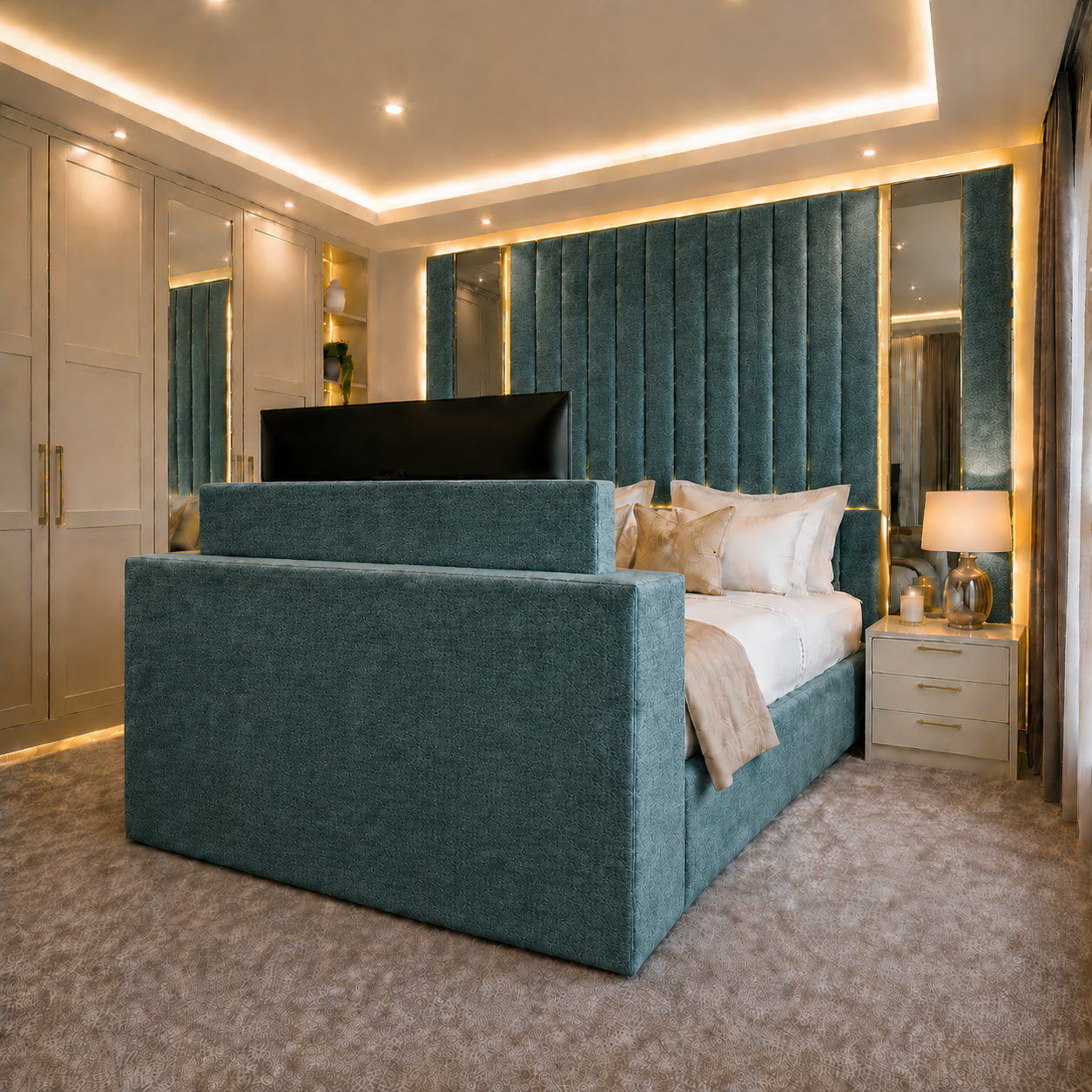 The Alabaster TV Bed