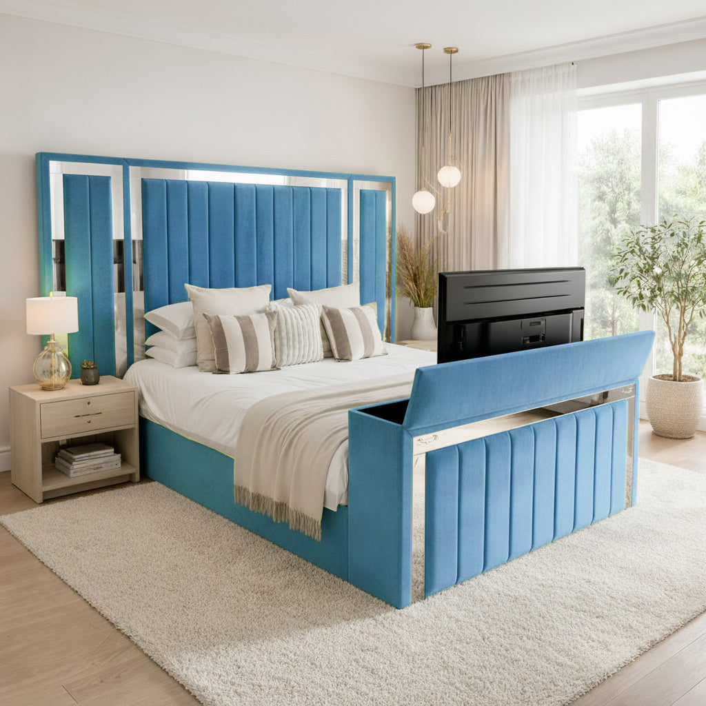 Panel Mirror Tv Bed