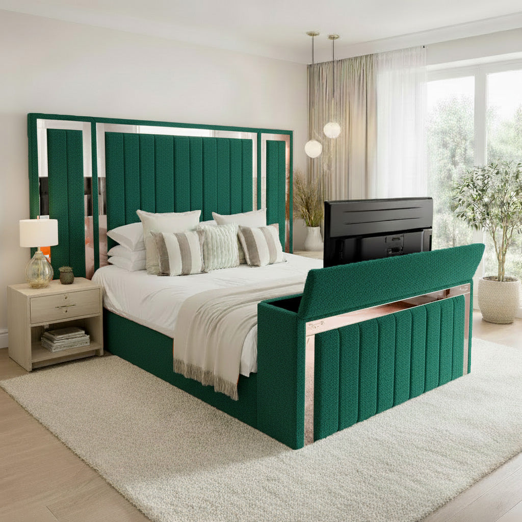 Panel Mirror Tv Bed
