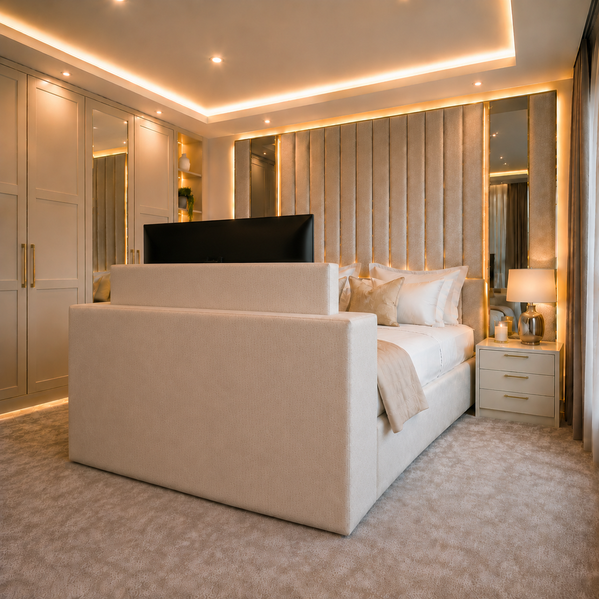 The Alabaster TV Bed