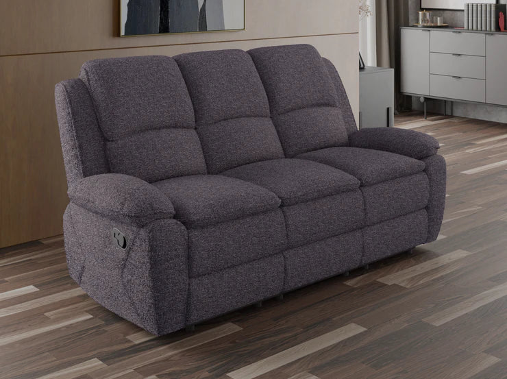 Bronte 3 Seater Recliner Sofa – Grey