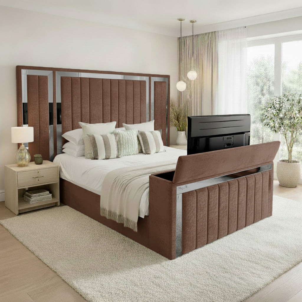 Panel Mirror Tv Bed