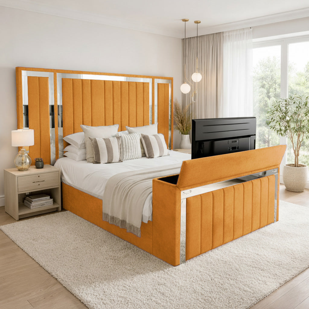 Panel Mirror Tv Bed