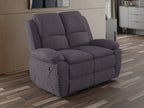 Bronte 2 Seater Recliner Sofa – Grey