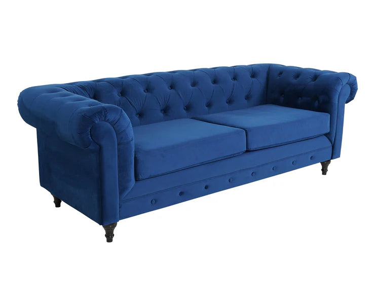 Chesterfield 2 Seater – Plush Blue