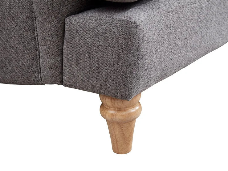 Belvadere 3 Seater Fabric Sofa – Grey