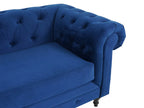 Chesterfield 2 Seater – Plush Blue