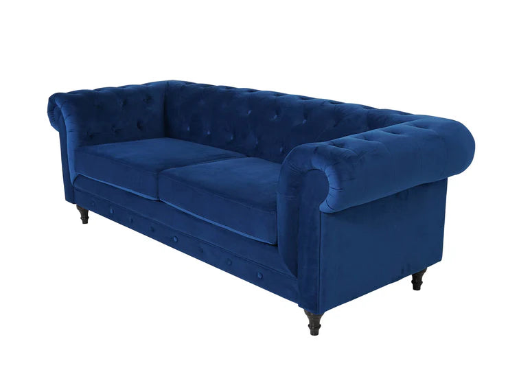 Chesterfield 2 Seater – Plush Blue