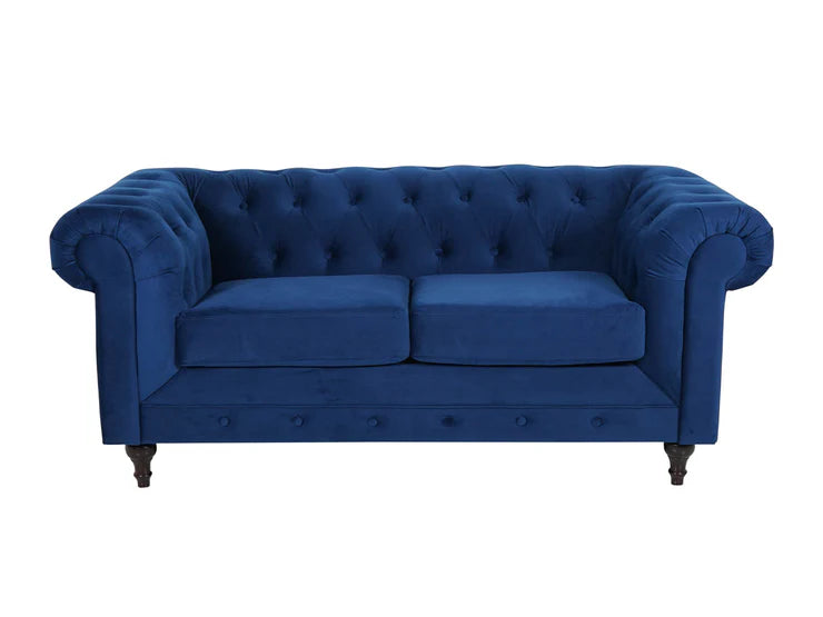 Chesterfield 2 Seater – Plush Blue