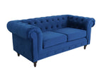 Chesterfield 2 Seater – Plush Blue