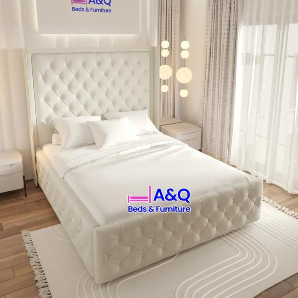 Upholstery WingBack Chesterfield Bed