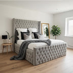 Upholstery WingBack Chesterfield Bed