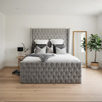 Upholstery WingBack Chesterfield Bed