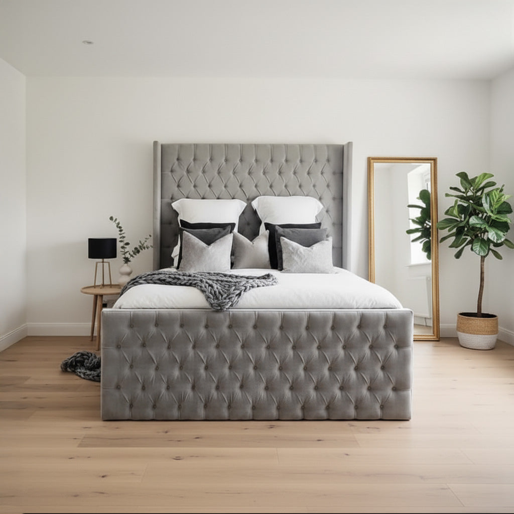 Upholstery WingBack Chesterfield Bed