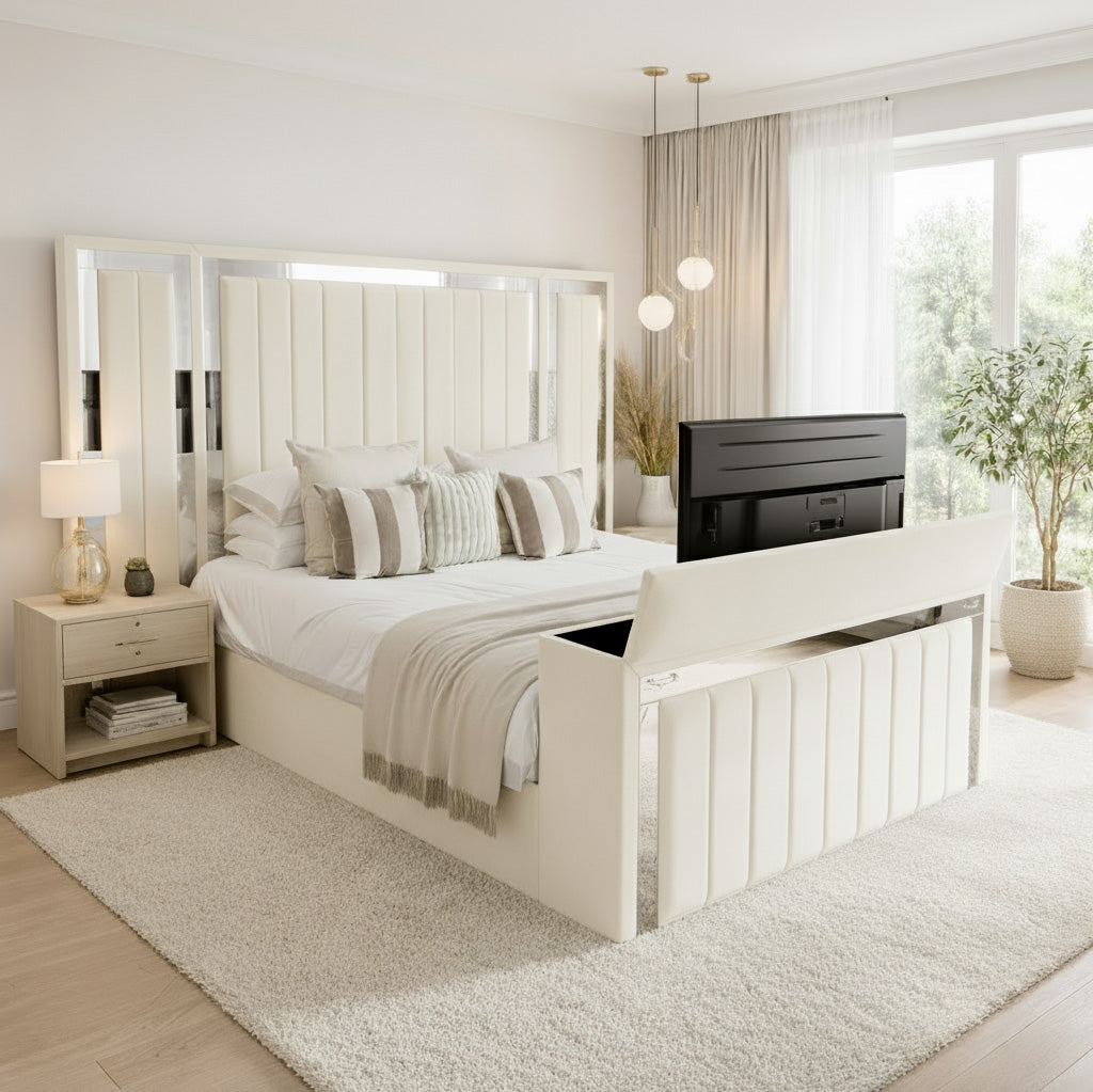 Panel Mirror Tv Bed
