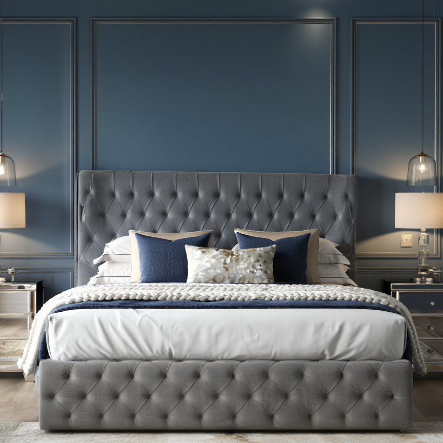 Wingback Chesterfield Bed