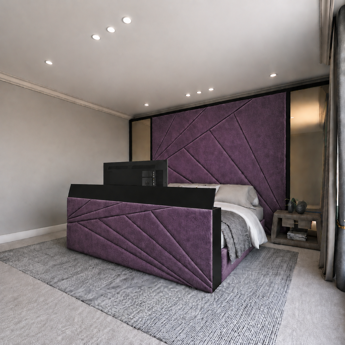 The Monochrome Suite TV Bed