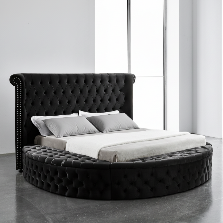 Round Box Chesterfield Bed