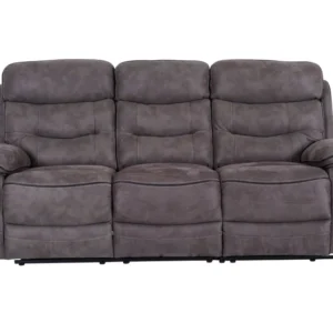 Noah 3 Seater Grey Fabric Recliner Sofa