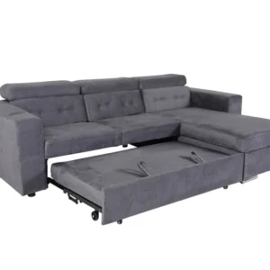 Siena Corner Sofa Bed Fabric - Grey